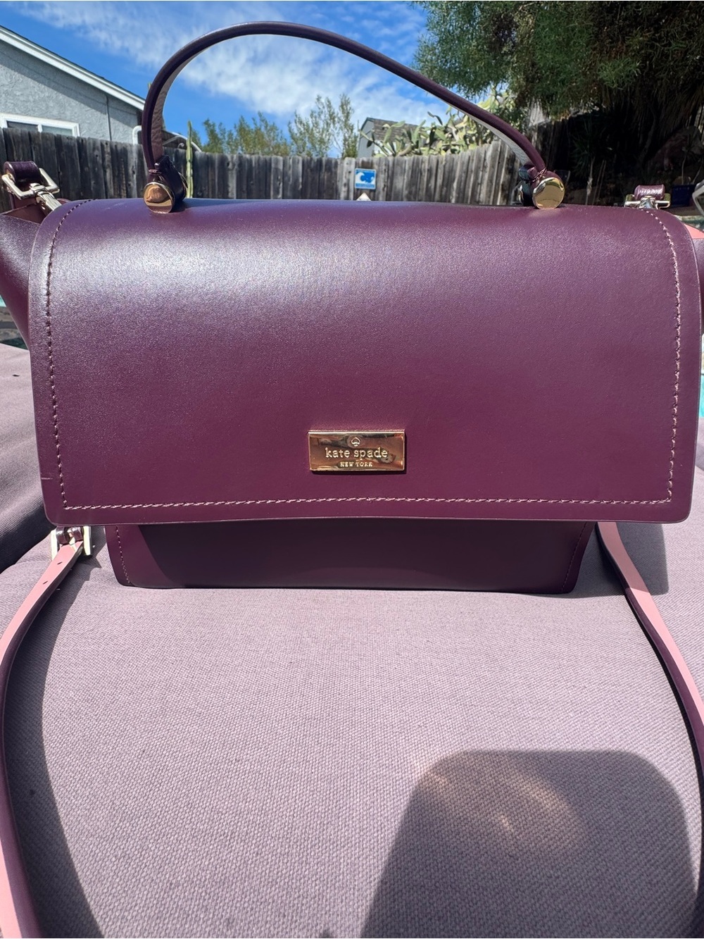 Kate Spade Magnolia Park Large Laurel Satchel Moody Plum Leather Crossbody
VGUC - Picture 2 of 16